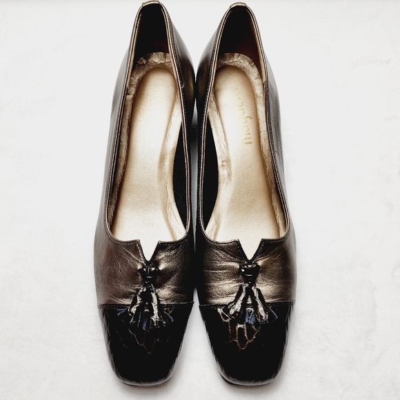 2 X CALIFORNIA MAGDESIANS leather Tassel pumps, black and bronze - Picture 10 of 16